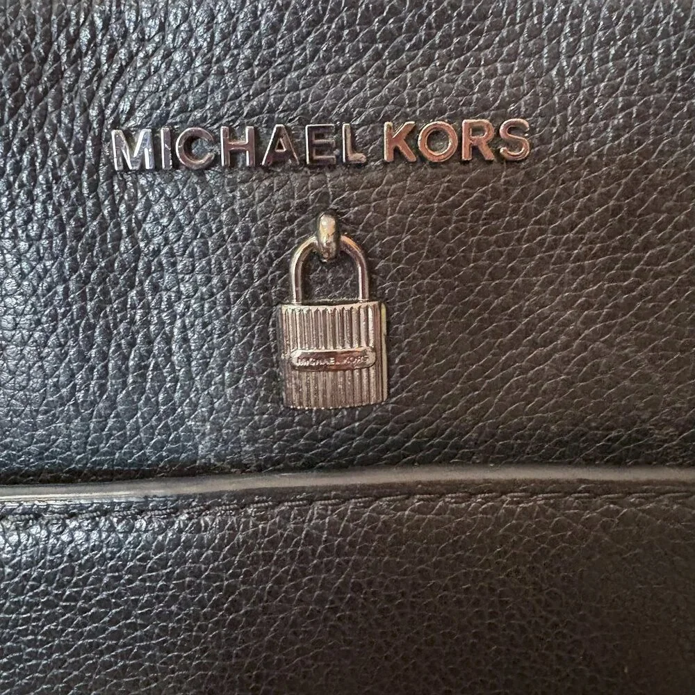 Michael Kors Adele Leather Backpack Bag Black